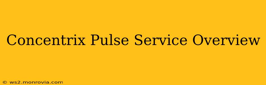 Concentrix Pulse Service Overview