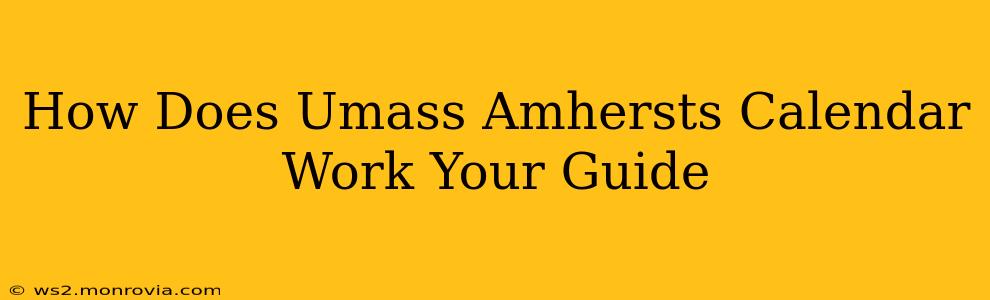 How Does Umass Amhersts Calendar Work Your Guide